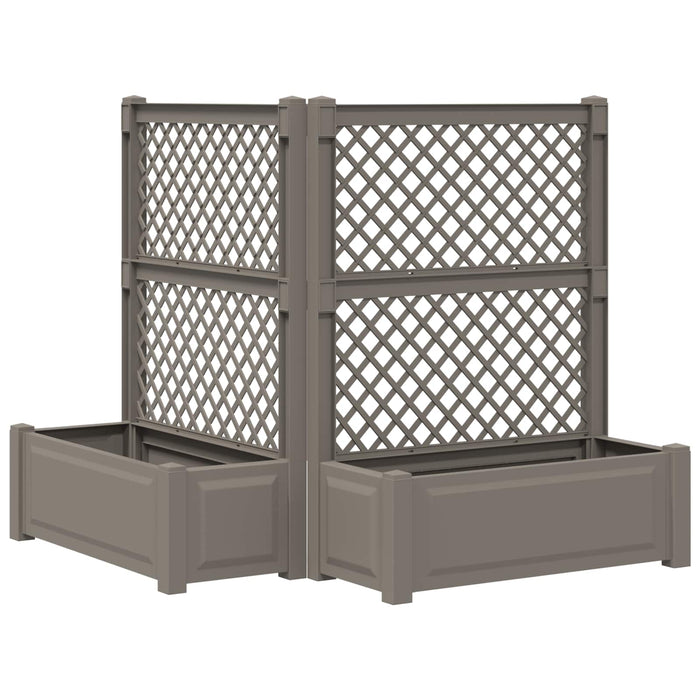Vază mare cu suport 2 pcs Gri 143 x 143 x 133,5 cm PP - WALTI WALTI