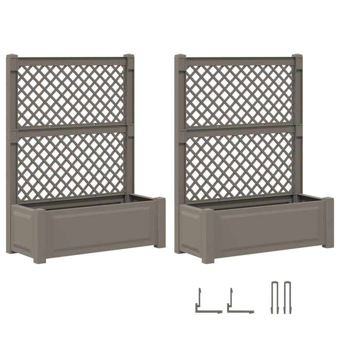 Vază mare cu suport 2 pcs Gri 143 x 143 x 133,5 cm PP - WALTI WALTI