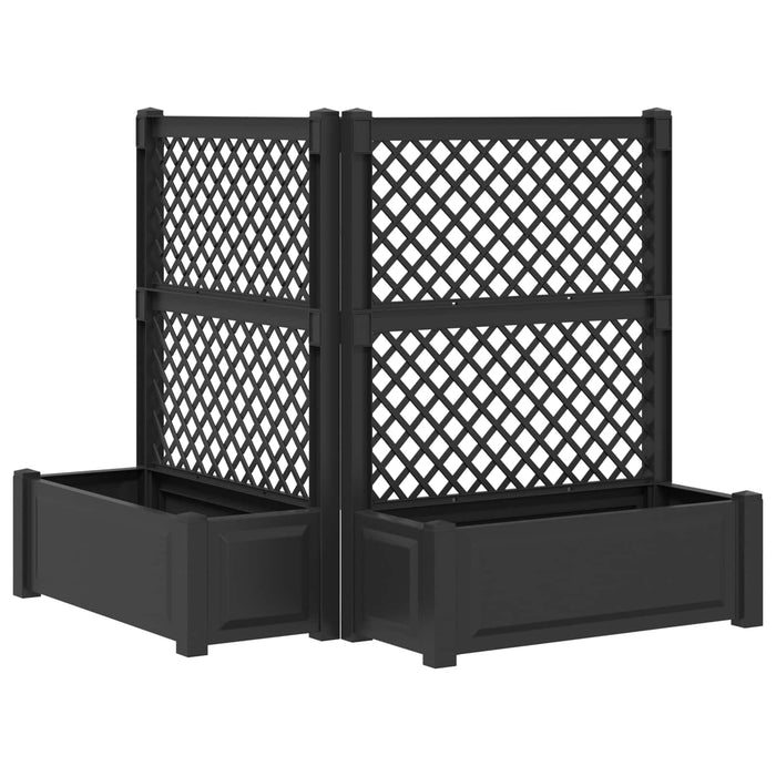 Vază mare cu suport 2 pcs Antracit 143 x 143 x 133,5 cm PP - WALTI WALTI