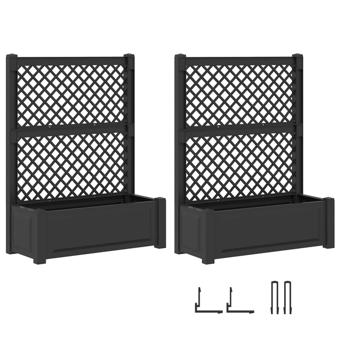 Vază mare cu suport 2 pcs Antracit 143 x 143 x 133,5 cm PP - WALTI WALTI