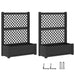 Vază mare cu suport 2 pcs Antracit 143 x 143 x 133,5 cm PP - WALTI WALTI