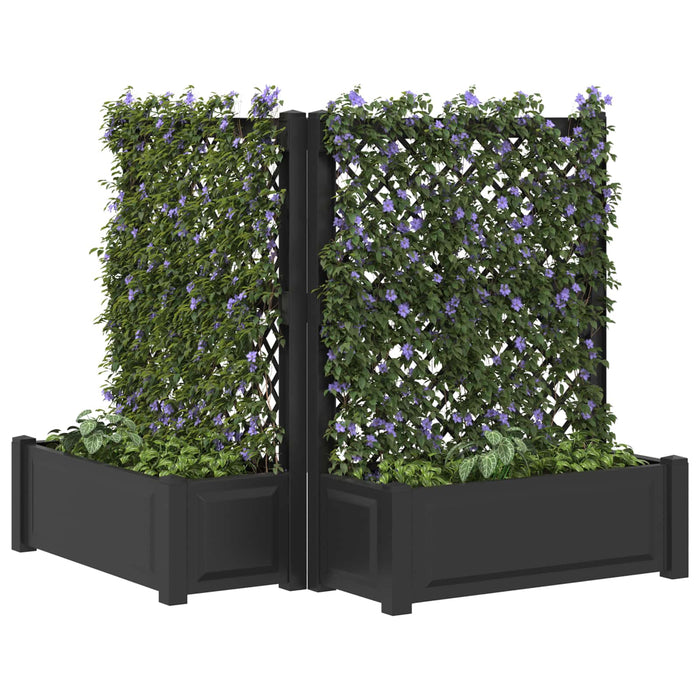 Vază mare cu suport 2 pcs Antracit 143 x 143 x 133,5 cm PP - WALTI WALTI