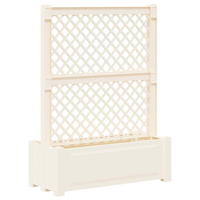 Ghiveci mare cu trellis Alb 99,5 x 43 x 133,5 PP - WALTI WALTI