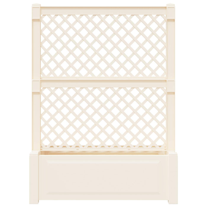 Ghiveci mare cu trellis Alb 99,5 x 43 x 133,5 PP - WALTI WALTI