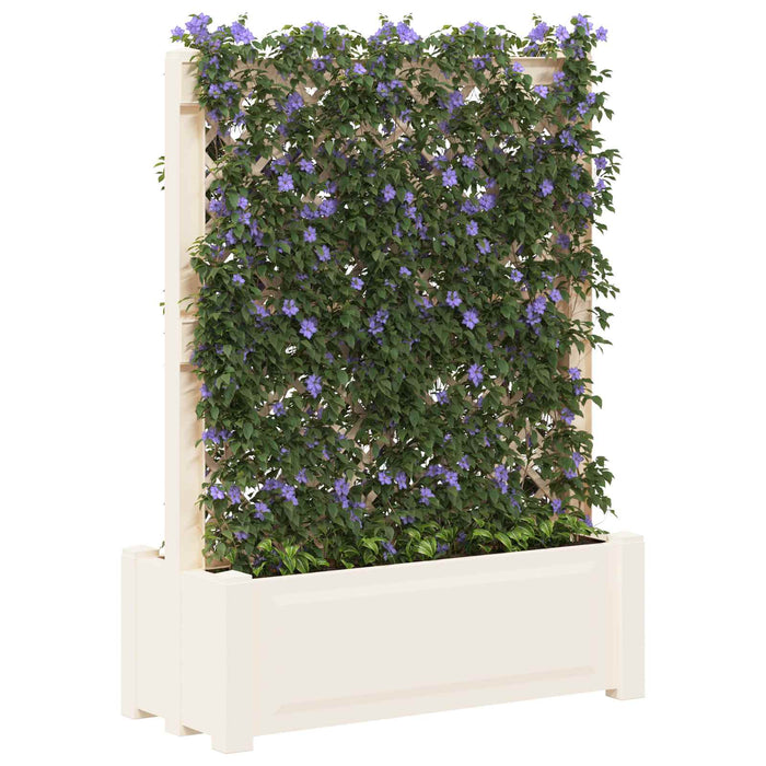 Ghiveci mare cu trellis Alb 99,5 x 43 x 133,5 PP - WALTI WALTI