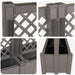 Ghiveci mare cu trellis 2 pcs Gri 200 x 43 x 133,5 cm PP - WALTI WALTI