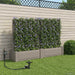 Ghiveci mare cu trellis 2 pcs Gri 200 x 43 x 133,5 cm PP - WALTI WALTI