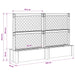 Ghiveci mare cu trellis 2 pcs Gri 200 x 43 x 133,5 cm PP - WALTI WALTI
