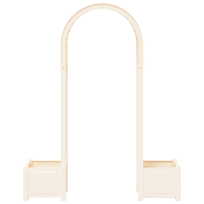 Arc de trandafiri cu ghiveci Alb 168,5 x 43 x 207 cm PP - WALTI WALTI
