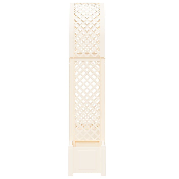Arc de trandafiri cu ghiveci Alb 168,5 x 43 x 207 cm PP - WALTI WALTI