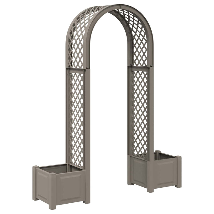 Arc de trandafiri cu ghiveci Gri 168,5 x 43 x 207 cm PP - WALTI WALTI