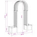 Arc de trandafiri cu ghiveci Gri 168,5 x 43 x 207 cm PP - WALTI WALTI