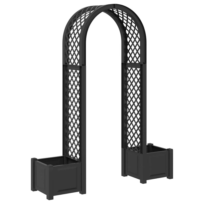 Arc de trandafiri cu ghiveci Antracit 168,5 x 43 x 207 cm PP - WALTI WALTI