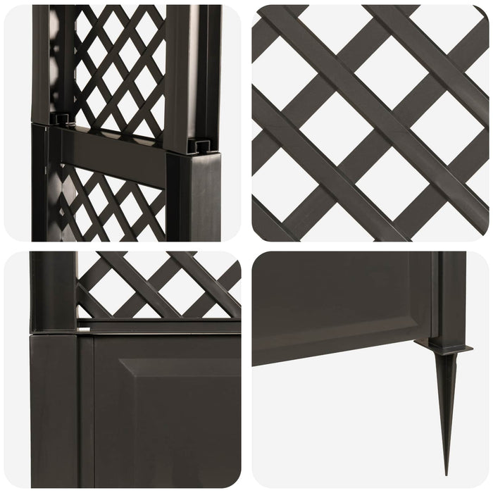 Arc cu Trandafiri și Spice Antracit 97 x 43 x 218 cm PP - WALTI WALTI