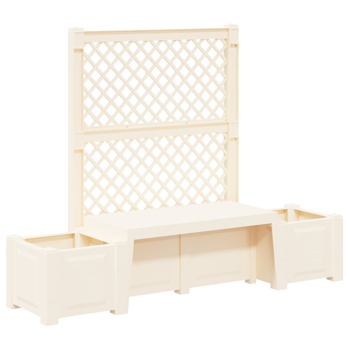 Bancă de grădină Kopenhagen Alb 173 x 49 x 135,5 cm PP - WALTI WALTI