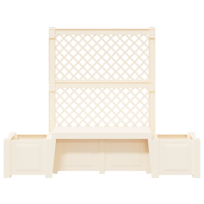 Bancă de grădină Kopenhagen Alb 173 x 49 x 135,5 cm PP - WALTI WALTI