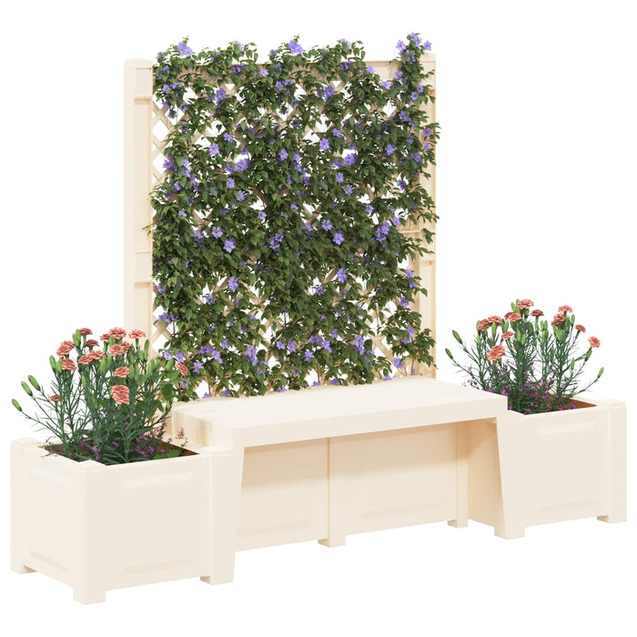 Bancă de grădină Kopenhagen Alb 173 x 49 x 135,5 cm PP - WALTI WALTI
