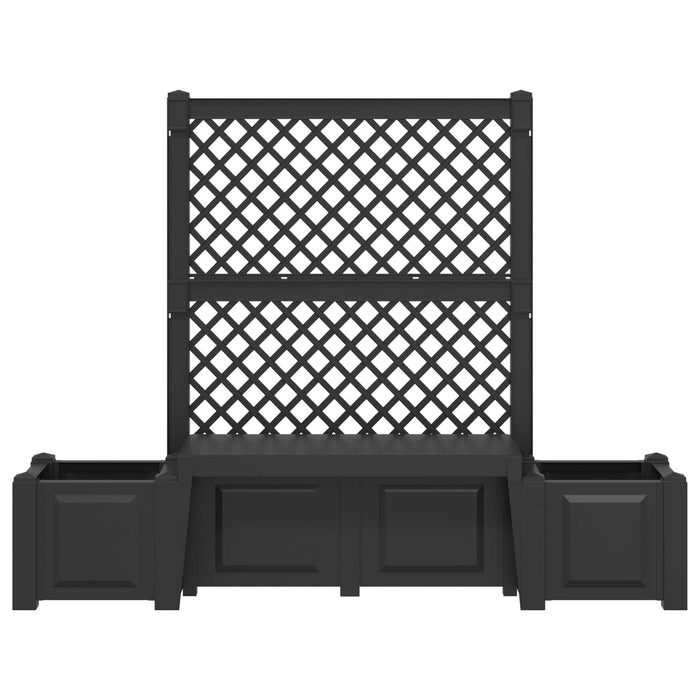 Bancă de grădină Kopenhagen Antracit 173 x 49 x 135,5 cm PP - WALTI WALTI