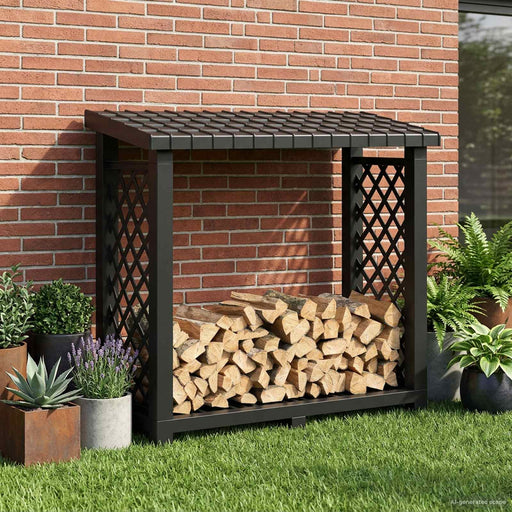 Racord pentru lemne de foc Antracit 114 x 46 x 101 cm PP - WALTI WALTI