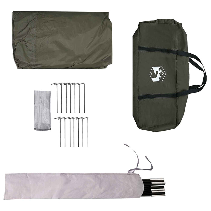 Cort rezistent la apă Verde Army Poliester 185T cu acoperire PU WALTI