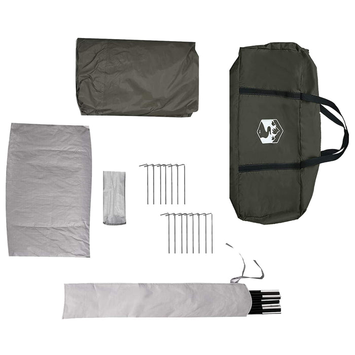 Cort Cabină cu pânză impermeabilă 10 persoană Verde Army WALTI