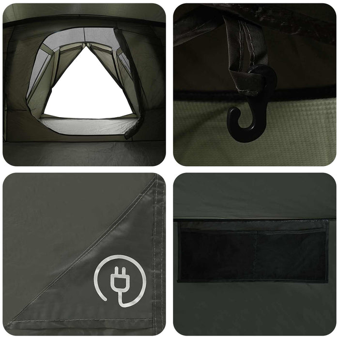 Cort Cabină cu pânză impermeabilă 10 persoană Verde Army WALTI
