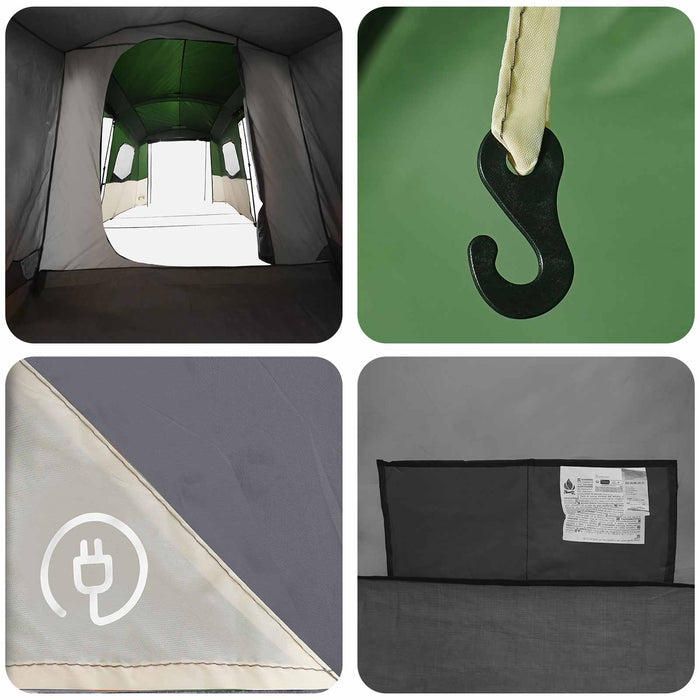 3 persoană 3 persoane Verde Poliester 185T cu acoperire PU WALTI