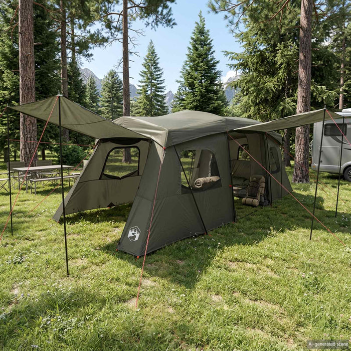 3 persoană 3 persoane Verde Army Poliester 185T cu acoperire PU WALTI