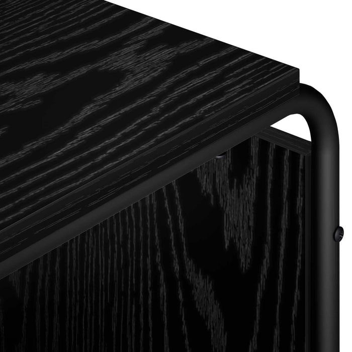 Support TV 80 x 36 x 45 cm Stejar Negru Lemn prelucrat WALTI