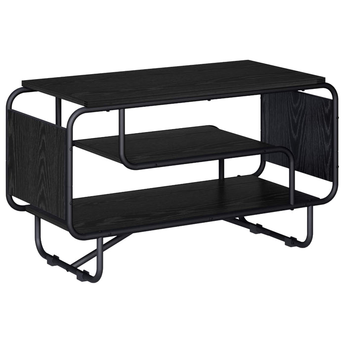 Support TV 80 x 36 x 45 cm Stejar Negru Lemn prelucrat WALTI