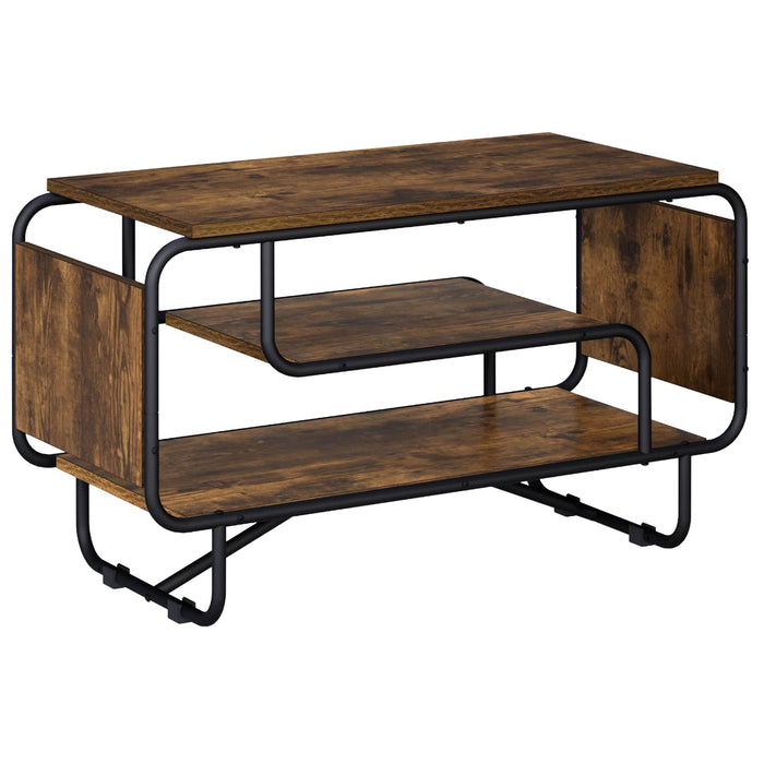 Support TV 80 x 36 x 45 cm Stejar fumuriu Lemn prelucrat WALTI