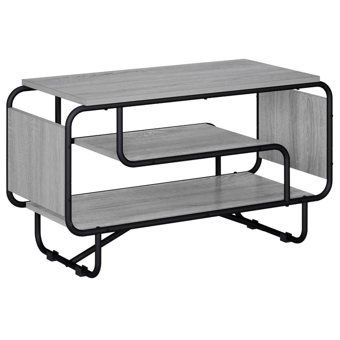 Support TV 80 x 36 x 45 cm Sonoma gri Lemn prelucrat WALTI