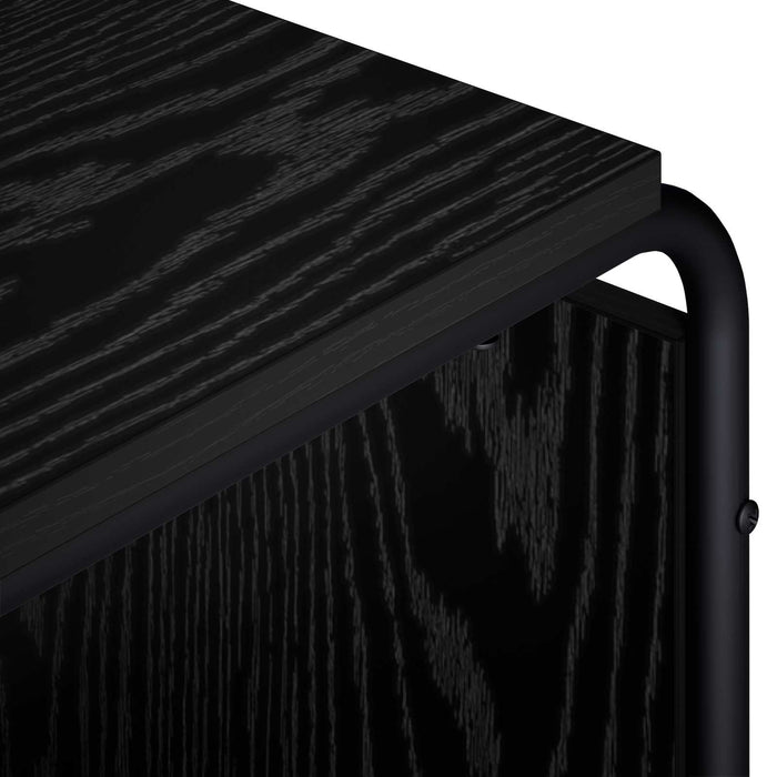 Support TV 98 x 36 x 45 cm Stejar Negru Lemn prelucrat WALTI