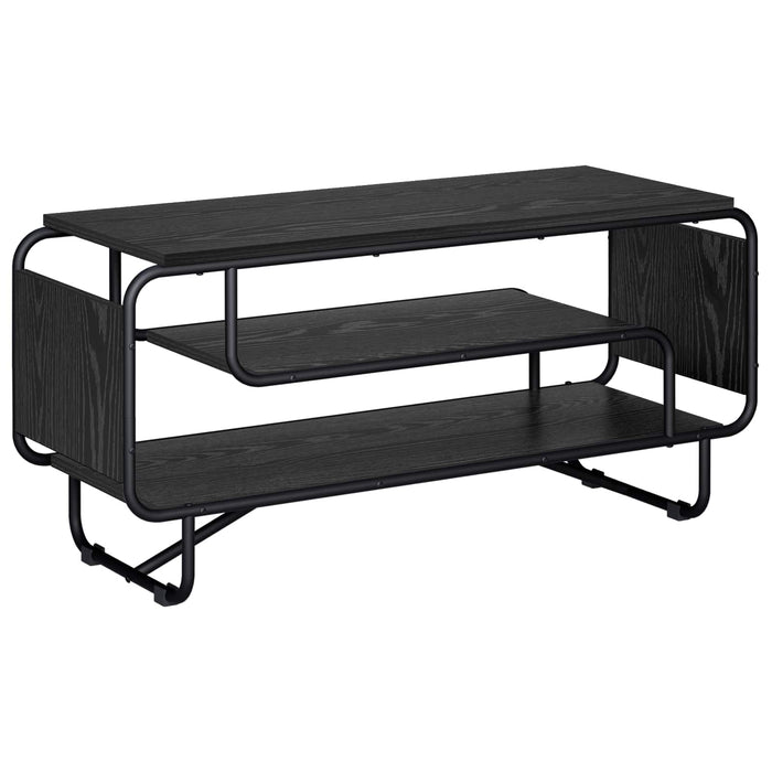 Support TV 98 x 36 x 45 cm Stejar Negru Lemn prelucrat WALTI