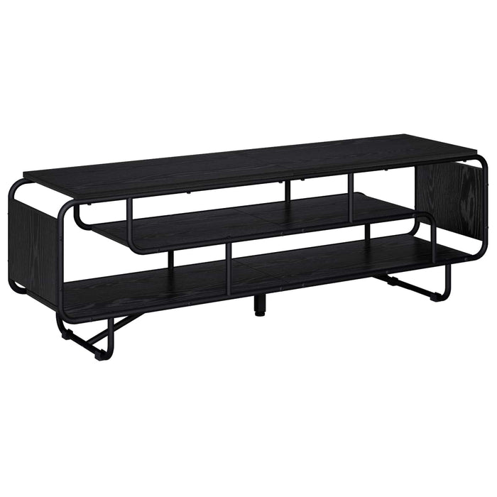 Support TV 140 x 36 x 45 cm Stejar Negru Lemn prelucrat WALTI