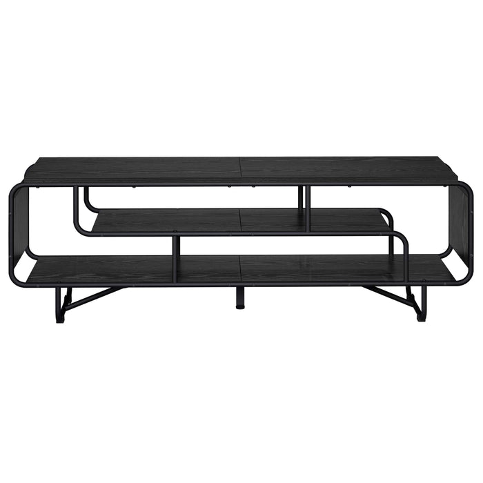 Support TV 140 x 36 x 45 cm Stejar Negru Lemn prelucrat WALTI