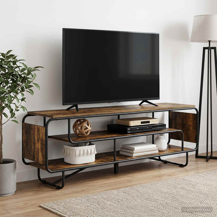 Support TV 180 x 36 x 45 cm Stejar fumuriu Lemn prelucrat WALTI