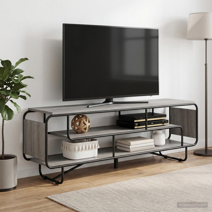 Support TV 180 x 36 x 45 cm Sonoma gri Lemn prelucrat WALTI