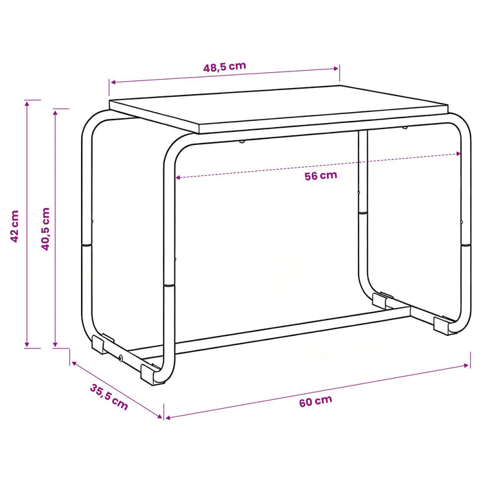 Support TV 60 x 35.5 x 42 cm Lemn de stejar Lemn prelucrat WALTI