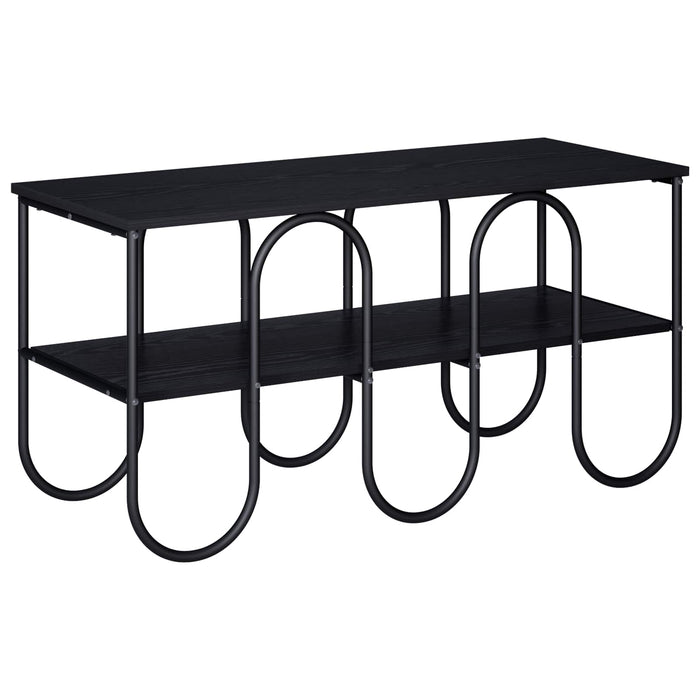 Suport TV 100 x 40 x 50 cm Stejar Negru Lemn prelucrat WALTI