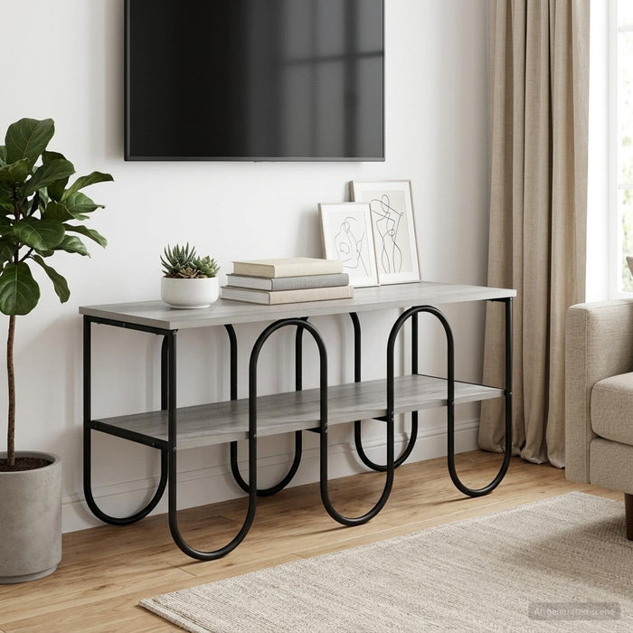 Suport TV 100 x 40 x 50 cm Sonoma gri Lemn prelucrat WALTI