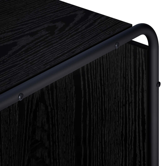 Bufet Stejar Negru 80 x 37.5 x 64.5 cm Lemn prelucrat WALTI