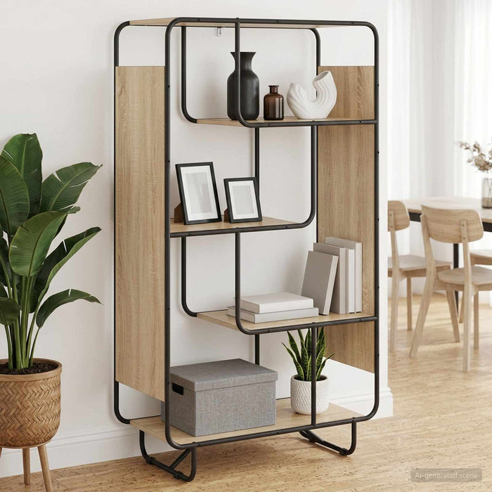 Bufet înalt Stejar Sonoma 80 x 37.5 x 144 cm Lemn compozit WALTI