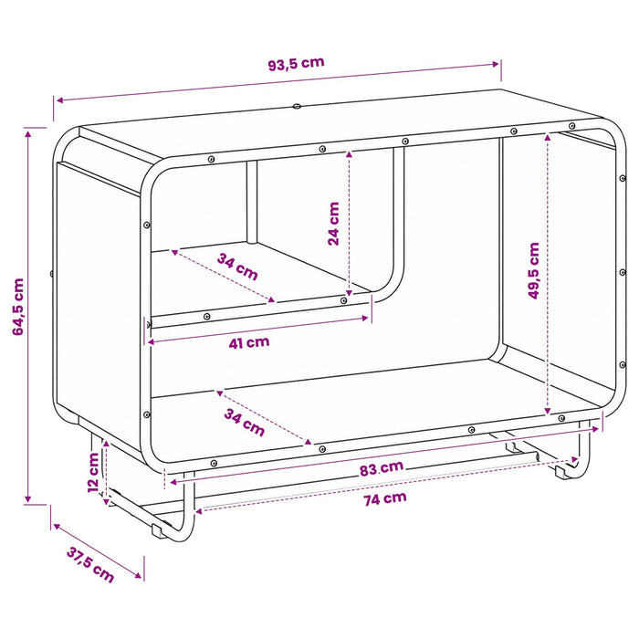 Bufet Stejar Sonoma 93.5 x 37.5 x 64.5 cm Lemn prelucrat WALTI