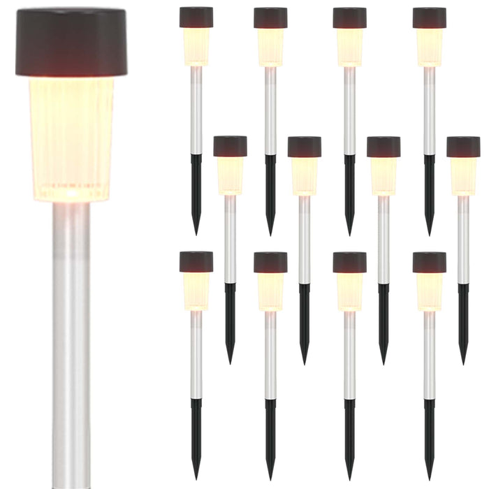 Lumini solare pentru exterior cu ștecher în pământ 12 pcs WALTI