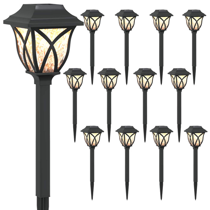 Lumini solare pentru exterior cu ștecher în pământ 12 pcs 42 cm WALTI