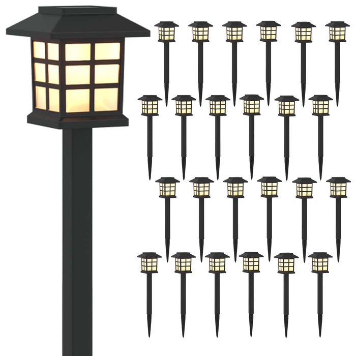 Lumini solare pentru exterior cu ștecher în pământ 24 pcs PP WALTI