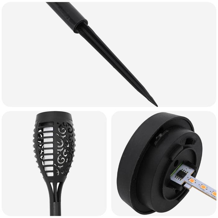 Lumini solare pentru exterior cu ștecher în pământ 12 pcs ABS WALTI