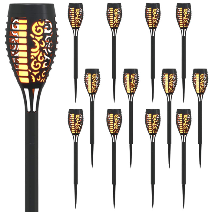 Lumini solare pentru exterior cu ștecher în pământ 12 pcs ABS WALTI