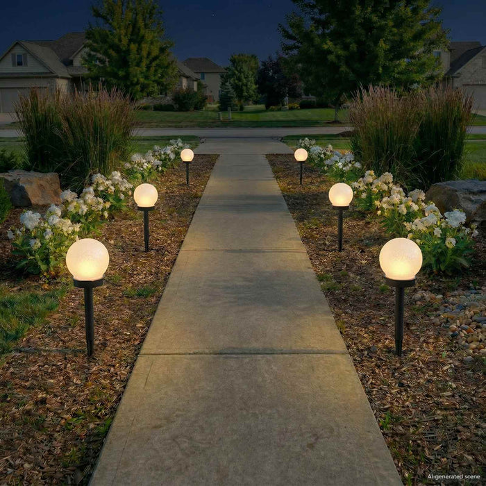 Lumini solare pentru exterior cu ștecher în pământ 4 pcs ABS WALTI